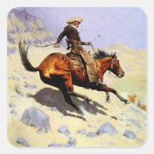 The Cowboy by Remington, Vintage American West Stickers
