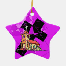 The Cross and The Chapel Christmas Ornaments