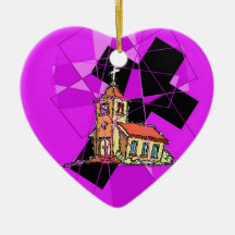 The Cross and The Chapel Christmas Tree Ornament