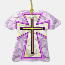 The Cross on Foil. Christmas Ornaments