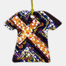 The Cross with a touch of abstract. Christmas Ornament
