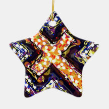 The Cross with a touch of abstract. Christmas Tree Ornaments