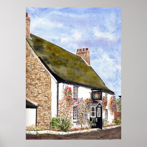 'The Crown Inn (St. Ewe)' Print