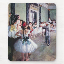 The Dance Class by Edgar Degas, Vintage Ballet Mouse Pad