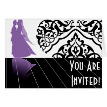 The Dance Wedding Card in Purple