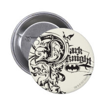The Dark Knight Ornate Pinback Buttons