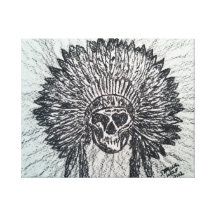 "The Death of a Nation" Stretched Canvas Print