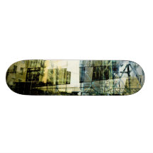 the diving cubism of nyc custom skate board