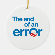 The end of an error christmas ornament