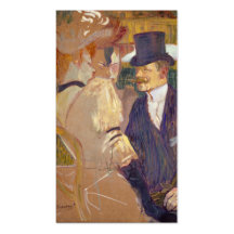 The Englishman (Moulin Rouge) Toulouse-Lautrec Business Card Template