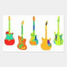 THE EPIC GUITARS RECTANGULAR STICKERS