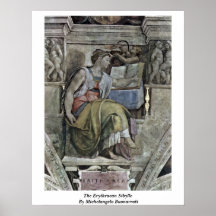 The Erythraean Sibylle By Michelangelo Buonarroti Poster