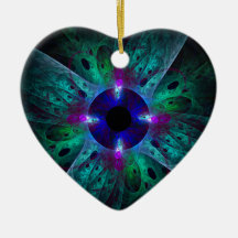 The Eye Abstract Art Heart Ornament