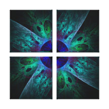 The Eye Abstract Art Quad Canvas Print