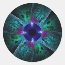 The Eye Abstract Art Round Sticker