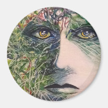 The Eyes - original modern art Fridge Magnet