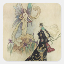 The Fairy There Welcomed Her Majesty Square Sticker