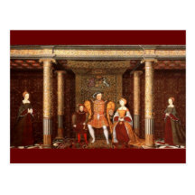 The Family of Henry VIII Postcard