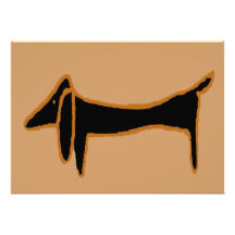 The Famous Black Dachshund Personalized Invitation