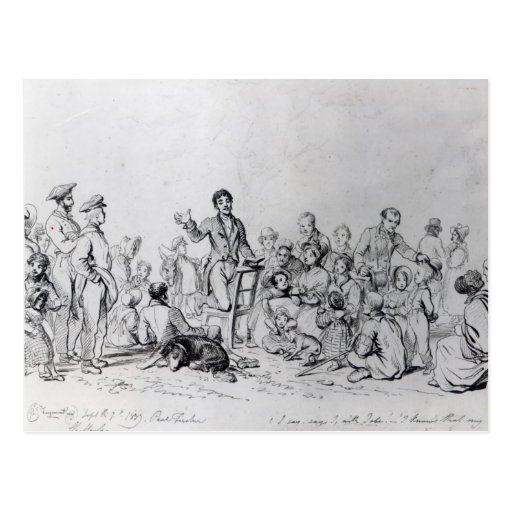 The Field Preacher, 1837 Post Card