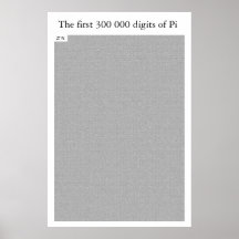 The first 300 000 digits of Pi Print