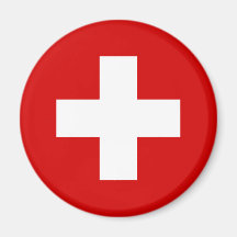 The Flag of Switzerland Refrigerator Magnet