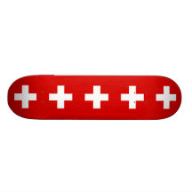 The Flag of Switzerland Skate Boards