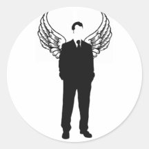 The Flying Congressman Round Stickers