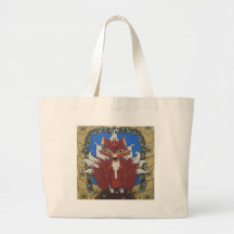 The fox with nine tails tote bags