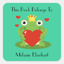 The Frog Prince Bookplate Stickers