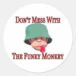 The Funky Monkey Round Sticker