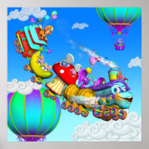 The GiggleBelly Train 18x18 Poster