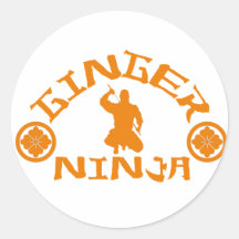 The Ginger Ninja Round Sticker
