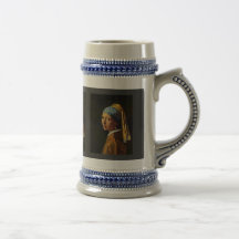 The Girl With A Pearl Earring.,  By Johannes Verme Mug