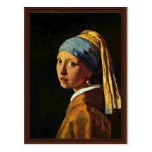 The Girl With A Pearl Earring.,  By Johannes Verme Post Cards