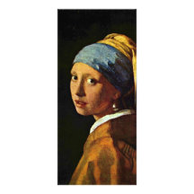 The Girl With A Pearl Earring.,  By Johannes Verme Personalized Rack Card