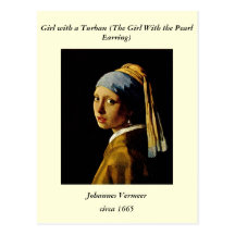 The Girl with a Turban/Girl with the Pearl Earring Postcard