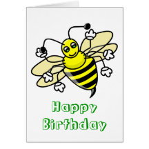 The Gloved Bee Birthday Card