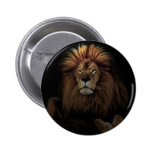 The golden lion pinback button