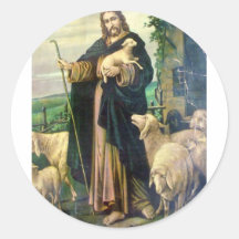THE GOOD SHEPHERD 2 c. 1900 Stickers