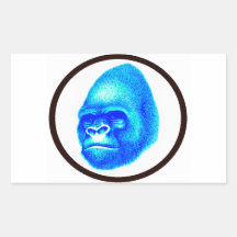 THE GORILLA SKY RECTANGULAR STICKER