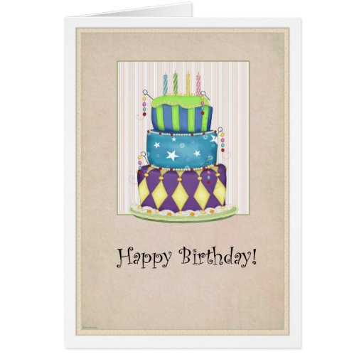 The Grand Cake Birthday Card
