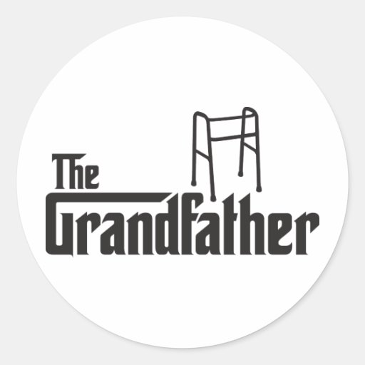 The Grandfather Round Stickers