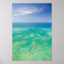 The Great Barrier Reef, aerial view of Green Posters