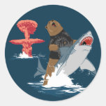 The Great Escape - bear shark cavalry Round Sticker
