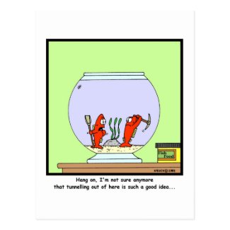 The Great Escape: Goldfish cartoon Post Card