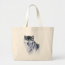 The great fierce wolf in all glory canvas bag