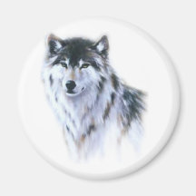 The great fierce wolf in all glory magnet