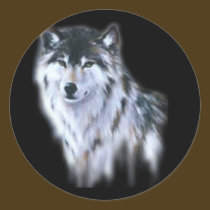 The great fierce wolf in all glory stickers