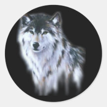 The great fierce wolf in all glory sticker